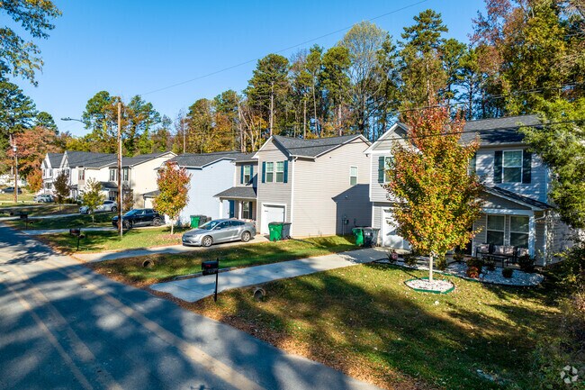 Many of the older homes in Henderson Circle are being replaced by new traditional builds.