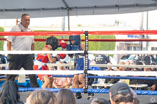Youth boxing brought in a large audience at the SEM annual Night Market.