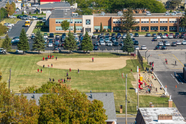 St. Matthias School in North Linden, has a baseball diamond for student athletes to practice.