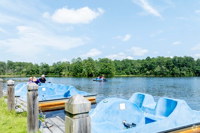 Sesquicentennial State Park near Woodfield is a popular spot for pedal-boating.