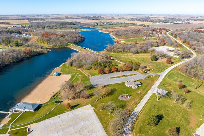 West Lake Park offers camping, fishing, swimming, and paved trails in Outer Davenport/Bettendorf