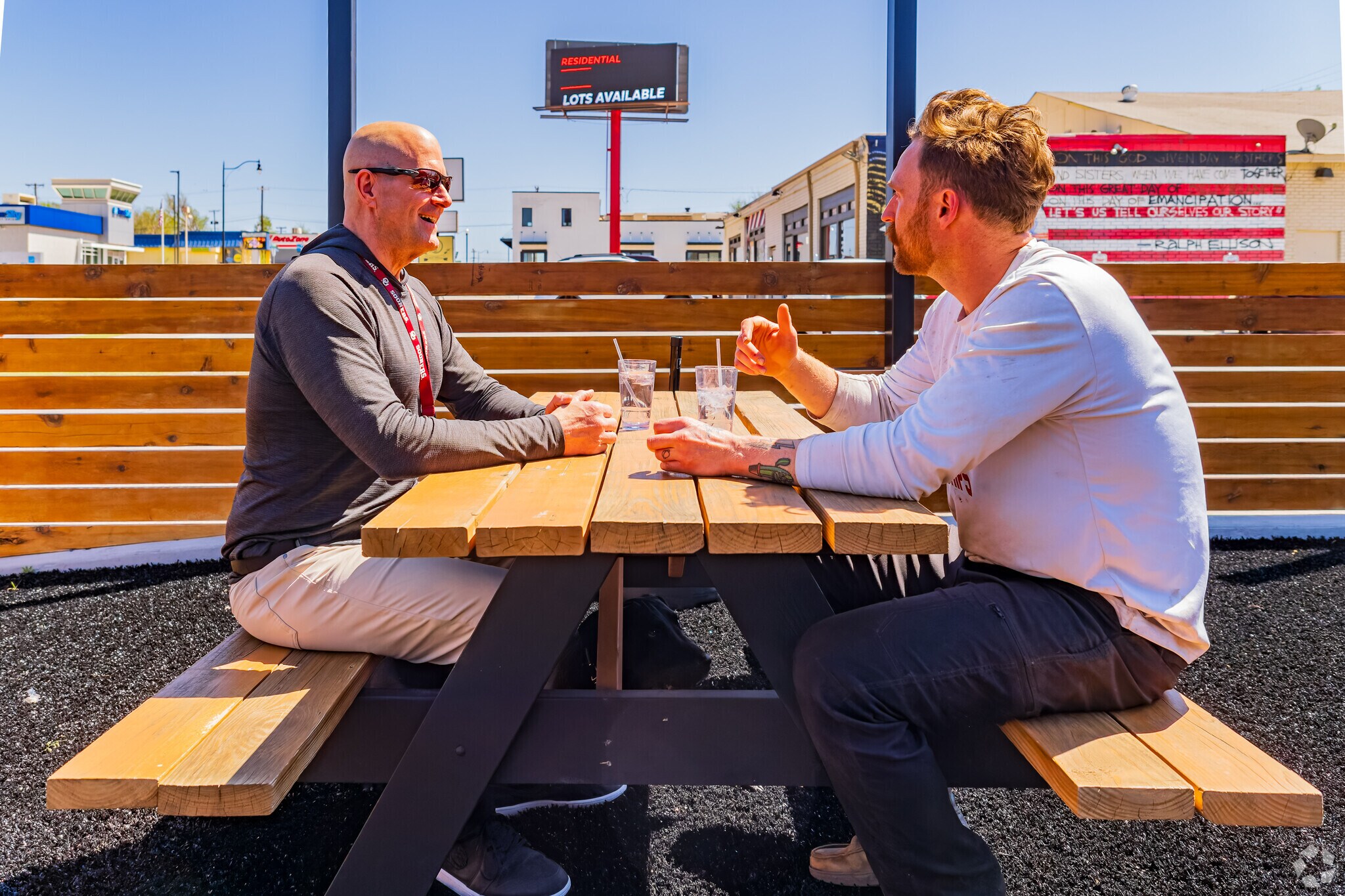 Carverdale residents can enjoy outdoor seating at Scrambl'd.
