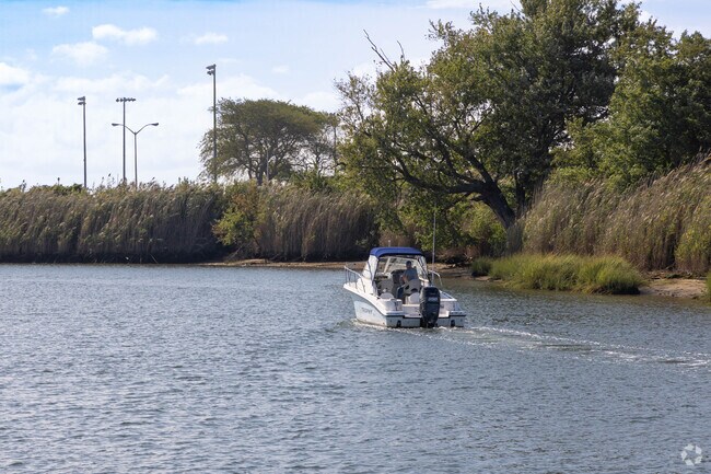 Residents enjoy boating and watersports along scenic canals near Great South Bay.