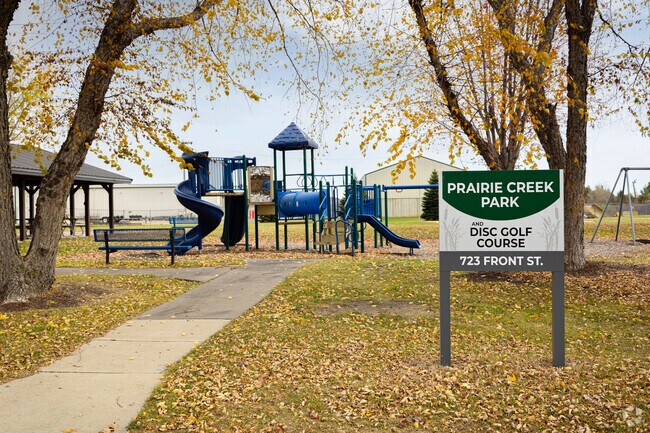 Fairfax’s Prairie Creek Park provides a playground and disc golf course for the community.