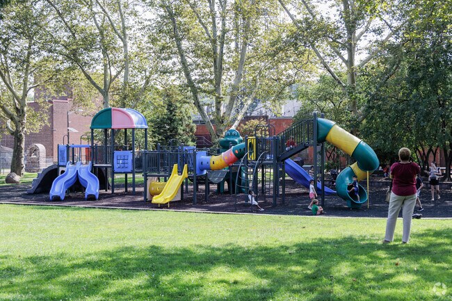 The playground at Wood Park is well loved by the children of Leonia.