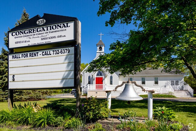 The Farmingville Congregational United Church of Christ offers a food pantry twice a month.