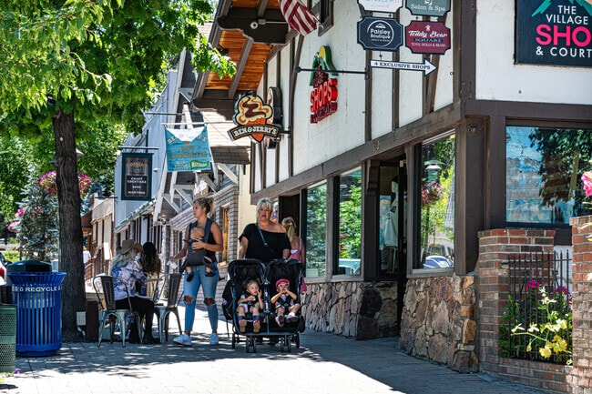 The Village Shops and Courtyard in Big Bear Lake feature plenty of alpine-style storefronts.