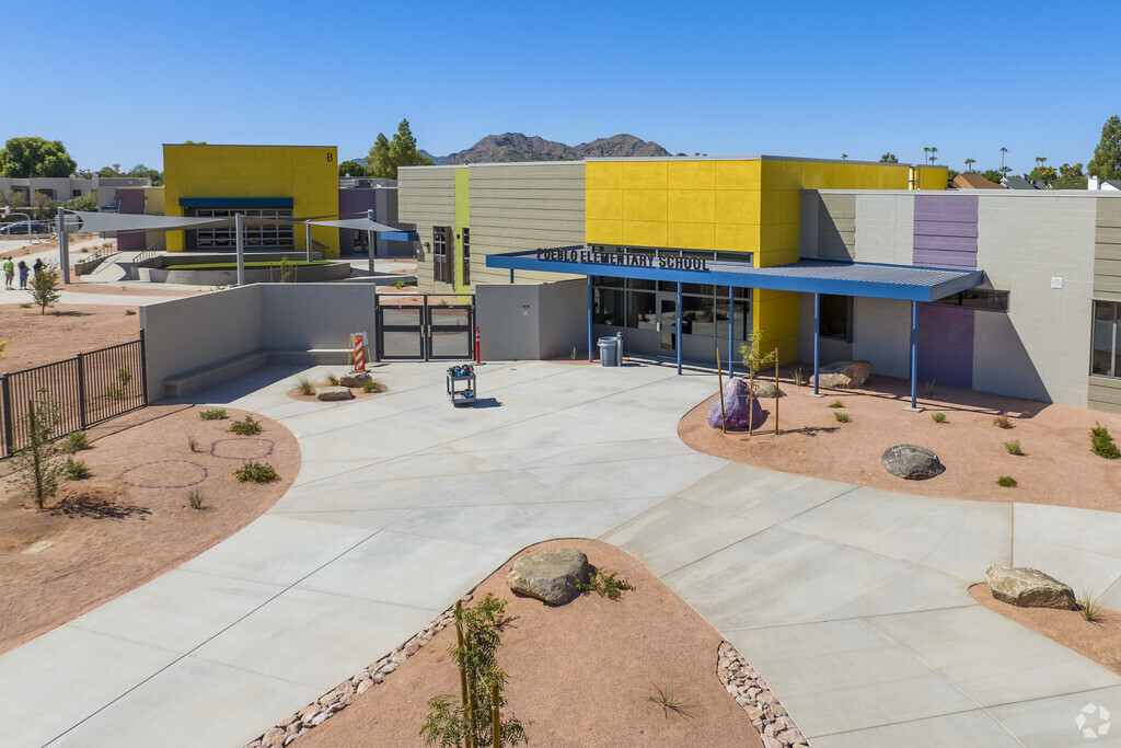 Kids will love the new campus at Scottsdale’s Pueblo Elementary School .