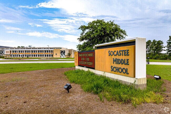 Socastee Middle School is centrally located for easy access.