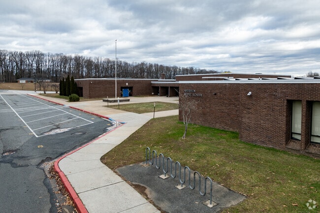 Many students bike to Aberdeen Middle School, where bike racks are available.