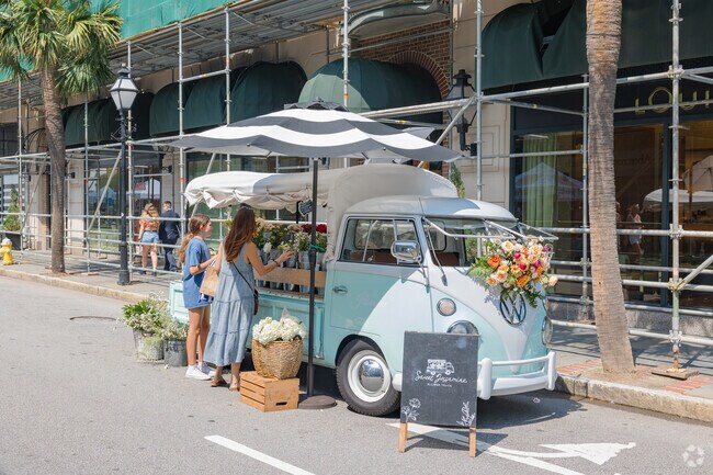 Shop for fresh flowers from Sweet Jessamine Flower Truck at Second Sunday on King Street.