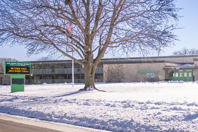 Jack Benny Middle School serves approximately 560 students in Waukegan.