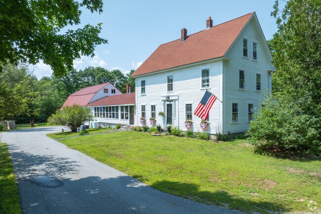 Many large colonials line the rural streets of Andover.