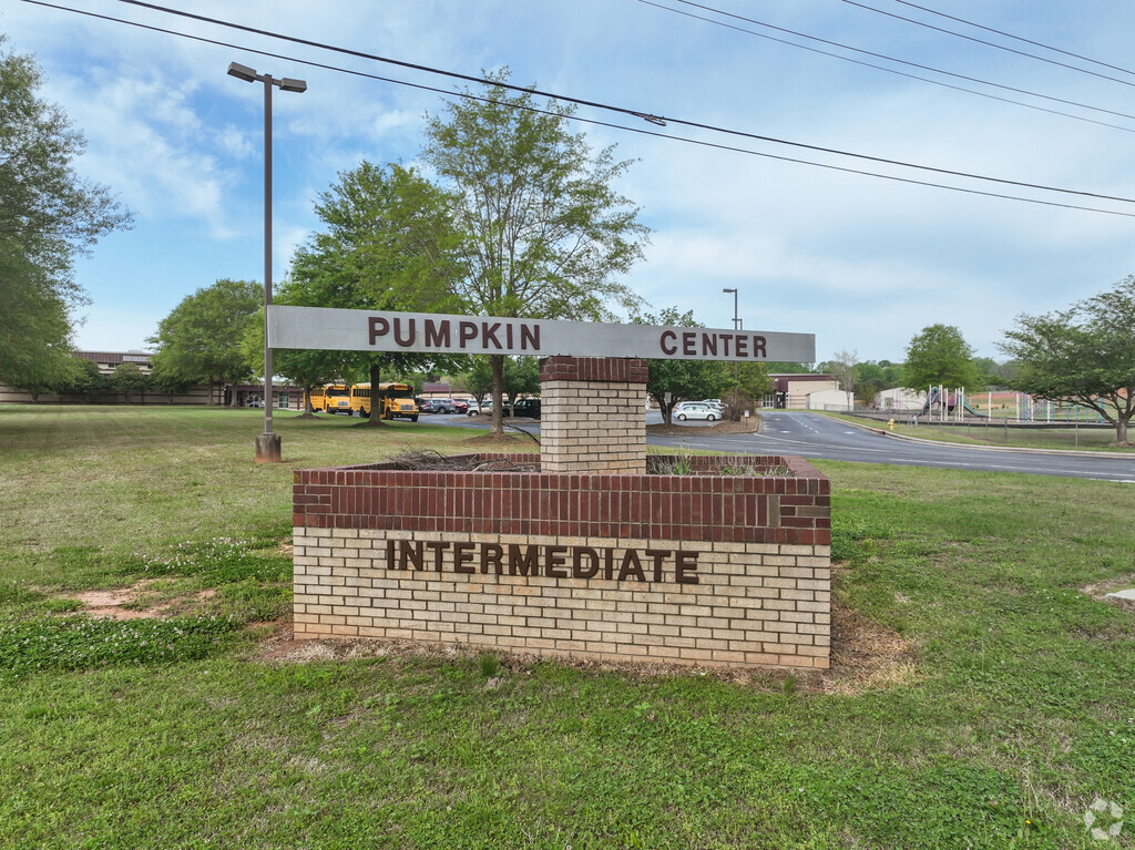 The brick signage at Pumpkin Center Intermediate in Lincolnton.