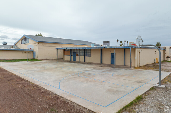 Shoot some hoops at Gila Bend High School in Gila Bend.