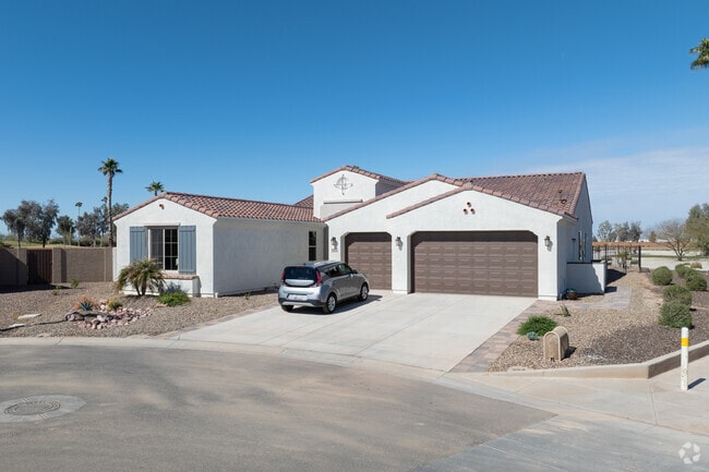 Spanish-style homes are common in the private Robson Ranch community in Eloy.