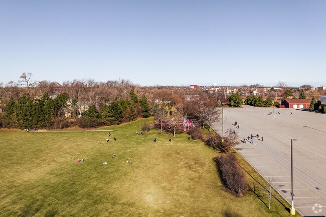There is a field and playground at St. Francis de Sales School.