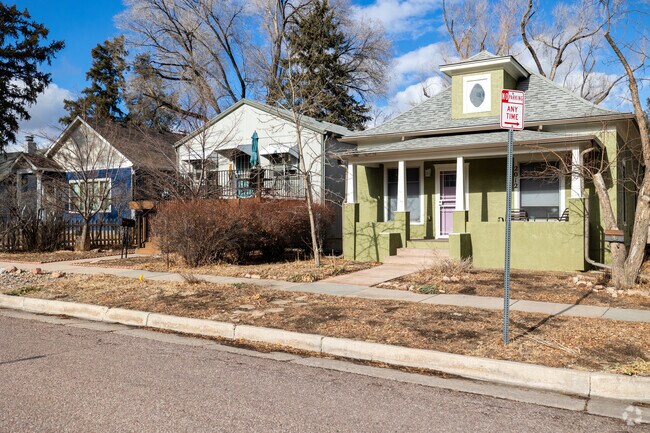 Small homes with porches are common in the Old Colorado City neighborhood.
