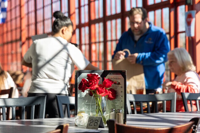 Hutchinson-Monterey residents enjoy the Kentucky Hot Brown at Trackside Restaurant.
