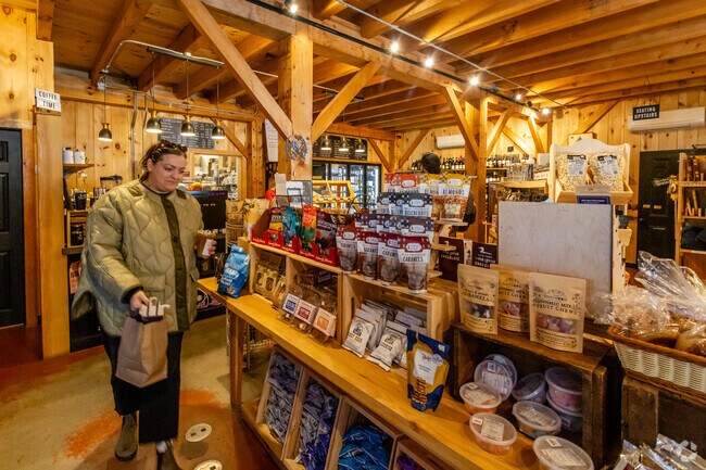 Poland Provisions is a vibrant hub serving the community as a café and a general store.