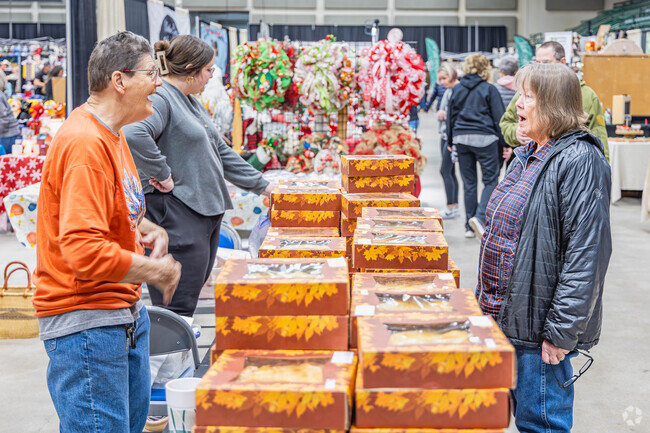 Near East Butte, folks check out the Winter Bazaar & Tradeshow at the Butte Civic Center.