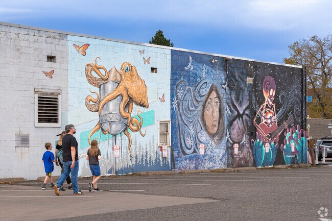 You can find several creative murals in downtown Littleton.