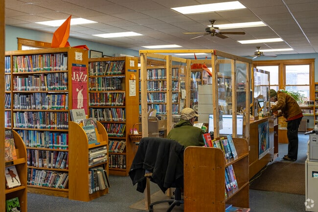 The Corinth Free Library offers free wifi and a massive kids room for the community.