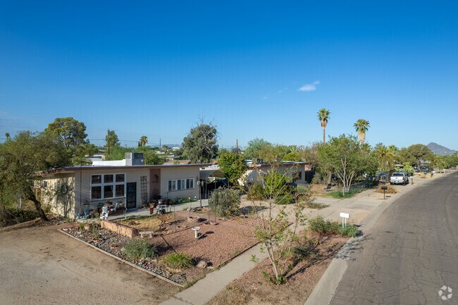 A row of homes in Pueblo Gardens.