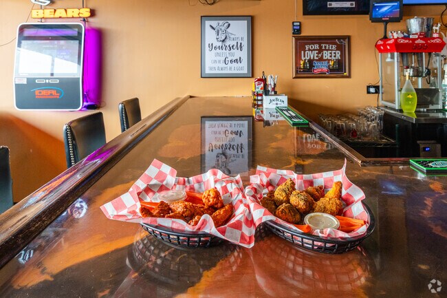 Check out the Tipsy Goat Tavern for some crispy wings and welcoming service in Cary.