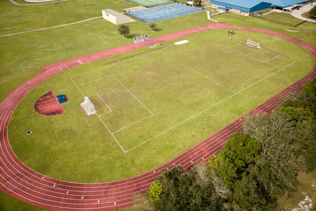 Okeeheelee Middle School has a track which includes a soccer field