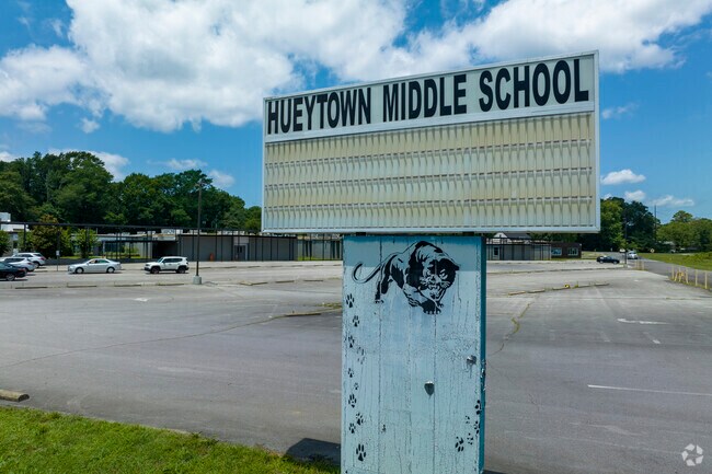 Hueytown Middle School is the home of the Panthers mascot.
