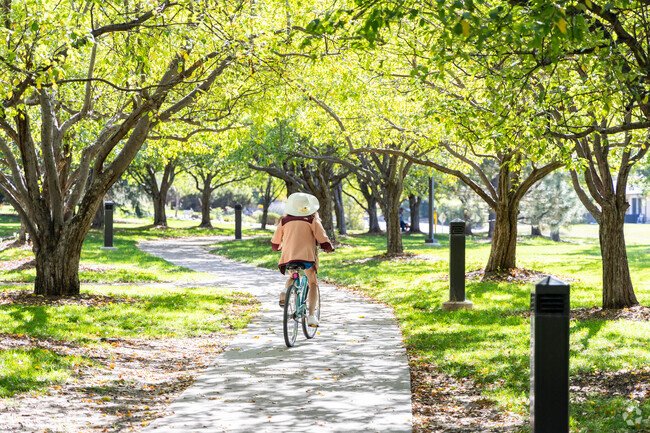 Take a bike ride around the pond at Glenmere Park near Farr.