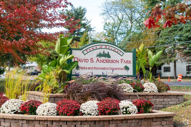 Normal's Anderson Park features  sports courts & fields, a playground, and picnic tables.