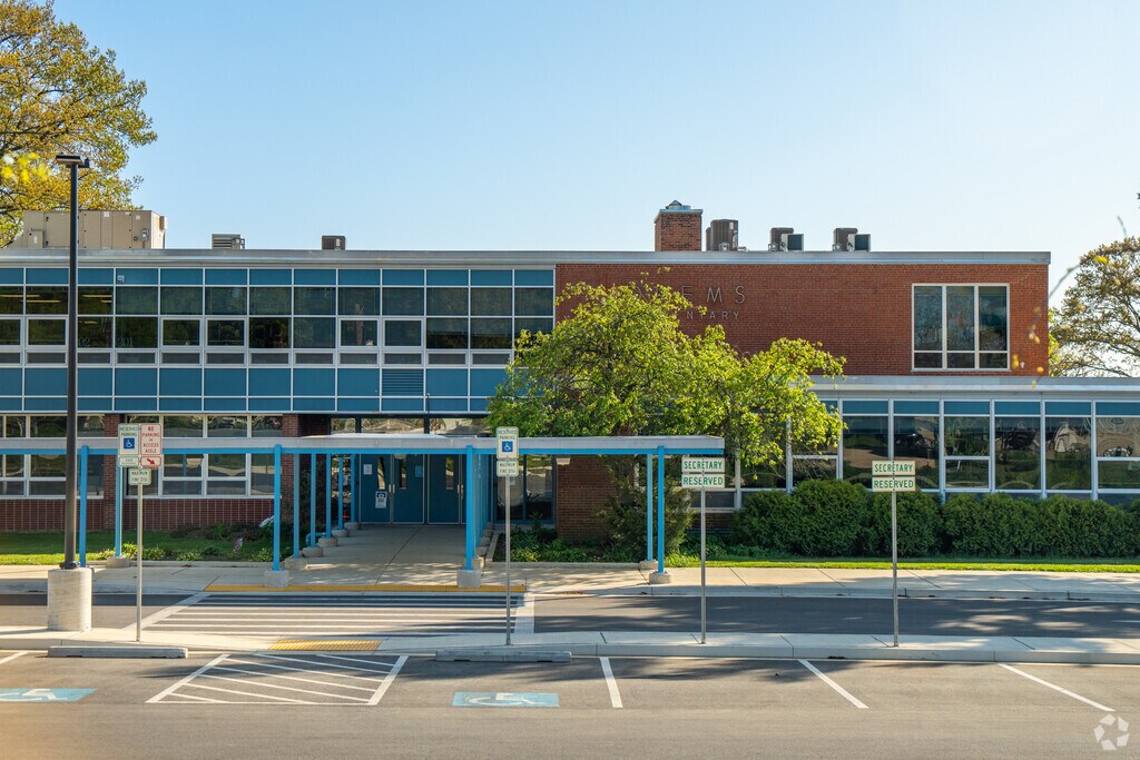 Orems Elementary front entrance in Middle River Baltimore Crossroads.