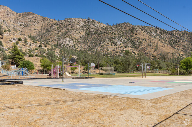 Students of Kernville Elementary School can play a quick game of hoops with their friends.