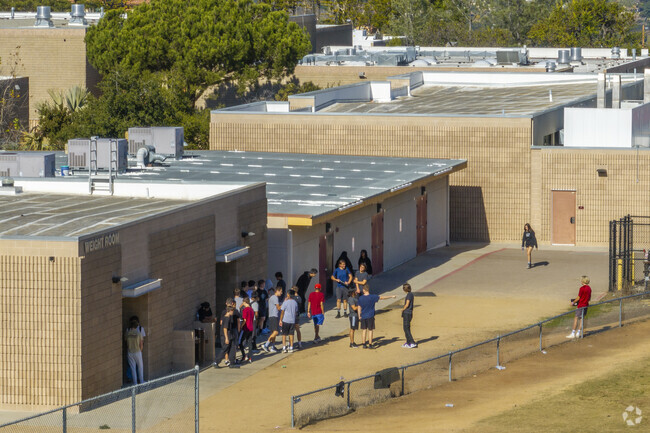 The Torrey Pines High School has a weight room with outdoor access in San Diego, CA.