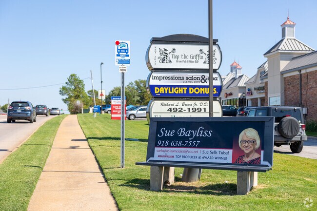 Tulsa Transit stop sits on the edge in Minshall Park for easy city connections.