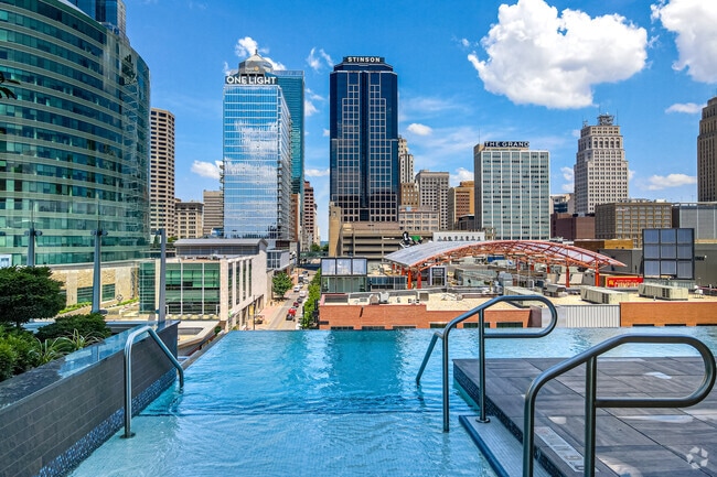 The Power & Light District has a number of luxurious apartment buildings.