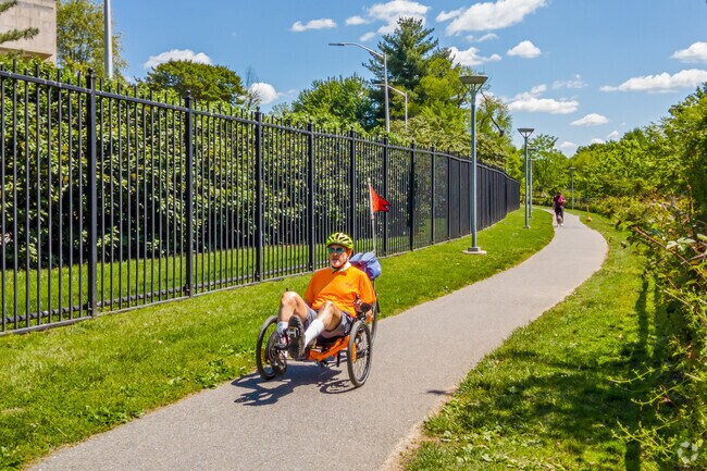 Residents of the W Chevy Chase Heights neighborhood can enjoy alternative modes of transportation along the Bethesda Trolley Trail.