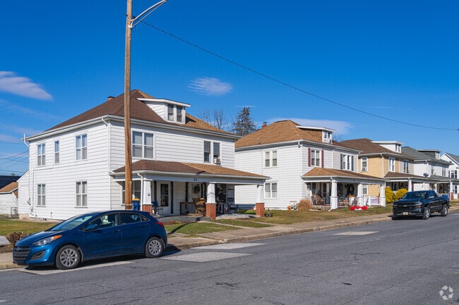 Large Four Square Duplex homes provide plenty of street parking for residents in Mount Wolf.
