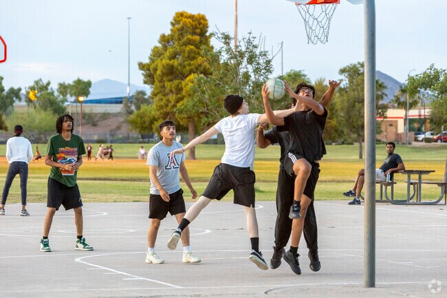 Residents of all ages get together at Deer Valley Park for games of basketball, soccer and more.