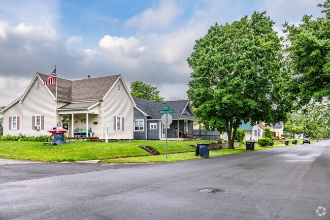 Homes line a residential street in Elwood.