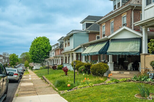 Brick row homes with front lawns  in Wilson