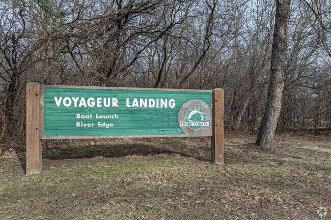 Enjoy a brisk morning walk at Voyagers Landing County Forest Preserve.