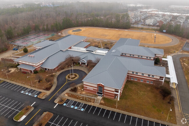Aerial view of Pocahontas Middle School.