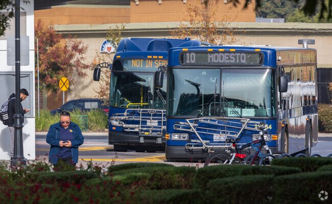 Residents use public transit in Wright Turlock, Ca.