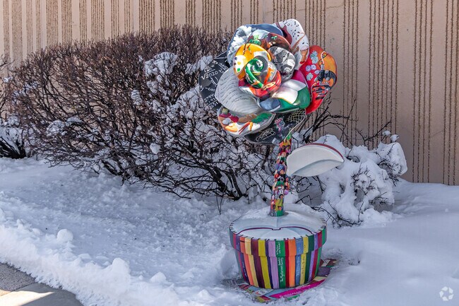 One of 20 artist-designed Roseville in Bloom sculptures stands in the Sandcastle neighborhood.
