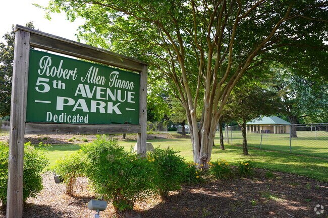 5th Avenue Park Playground sign welcomes all in Fairview Park, Athens, AL.