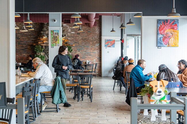 Treat yourself at Sweet Life near Milton Hill, a cozy spot known for decadent desserts and creative comfort food.