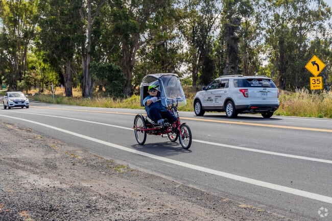 In Bel Marin Keys it's common to see people exercising in the morning.
